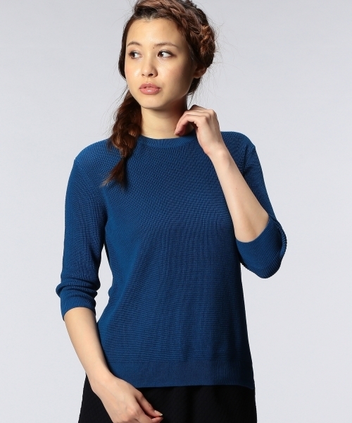 UNITED ARROWS（ユナイテッドアローズ）の「UAB HT-CO アゼ スリット ニット ◆（ニット/セーター・レディース・ブラック/グレー/ロイヤルブルー/ネイビー・フリー）」の4枚目の写真