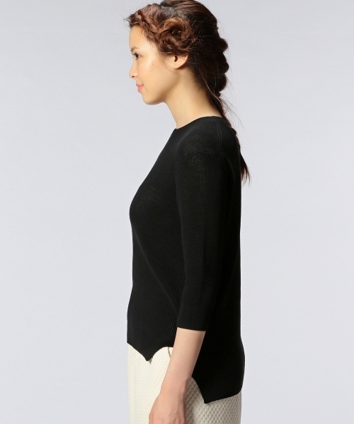 UNITED ARROWS（ユナイテッドアローズ）の「UAB HT-CO アゼ スリット ニット ◆（ニット/セーター・レディース・ブラック/グレー/ロイヤルブルー/ネイビー・フリー）」の6枚目の写真