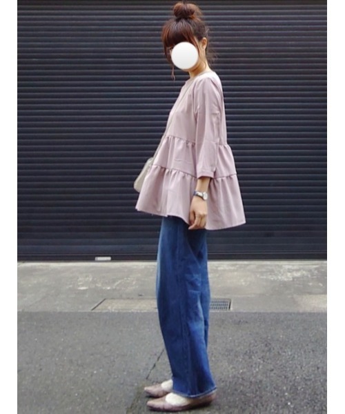 SUGAR BISKET（シュガービスケット）の「ティアードブラウス（シャツ/ブラウス・レディース・ホワイト/ブラック/ベージュ/ネイビー/ミント/スモークピンク・フリー）」の10枚目の写真