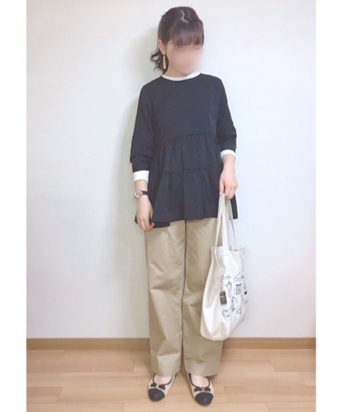 SUGAR BISKET（シュガービスケット）の「ティアードブラウス（シャツ/ブラウス・レディース・ホワイト/ブラック/ベージュ/ネイビー/ミント/スモークピンク・フリー）」の16枚目の写真