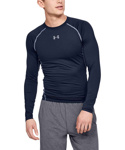 UNDER ARMOUR（アンダーアーマー）の「UAヒートギアアーマー ロングスリーブ シャツ（トレーニング/メンズ）（Tシャツ/カットソー・メンズ・ロイヤルブルー/ネイビー/ブラック/チャコールグレー/ホワイト/レッド・XXL/XL/MD/SM/LG/3XL）」の4枚目の写真