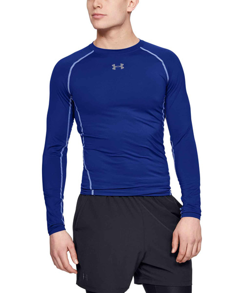 UNDER ARMOUR（アンダーアーマー）の「UAヒートギアアーマー ロングスリーブ シャツ（トレーニング/メンズ）（Tシャツ/カットソー・メンズ・ロイヤルブルー/ネイビー/ブラック/チャコールグレー/ホワイト/レッド・XXL/XL/MD/SM/LG/3XL）」の5枚目の写真