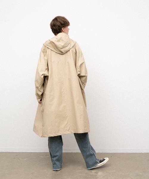 YARD PLUS（ヤードプリュス）の「YARD PLUS 　オーバーフードコート（モッズコート・メンズ・ブラック/ベージュ・FREE）」の10枚目の写真