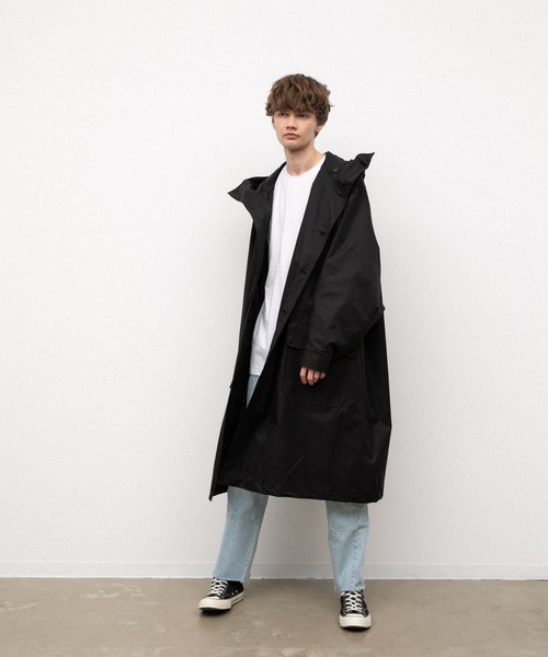 YARD PLUS（ヤードプリュス）の「YARD PLUS 　オーバーフードコート（モッズコート・メンズ・ブラック/ベージュ・FREE）」の13枚目の写真