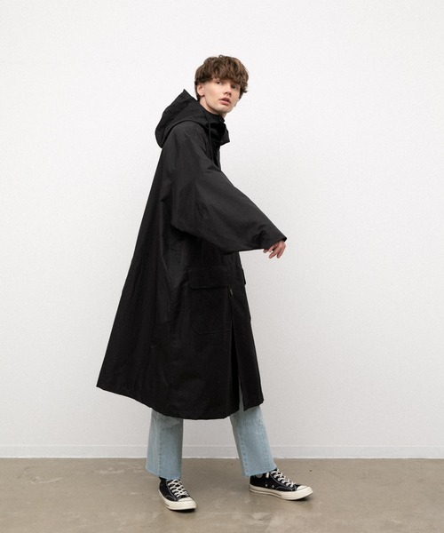 YARD PLUS（ヤードプリュス）の「YARD PLUS 　オーバーフードコート（モッズコート・メンズ・ブラック/ベージュ・FREE）」の15枚目の写真