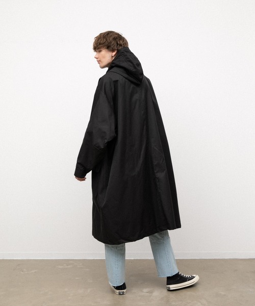 YARD PLUS（ヤードプリュス）の「YARD PLUS 　オーバーフードコート（モッズコート・メンズ・ブラック/ベージュ・FREE）」の11枚目の写真