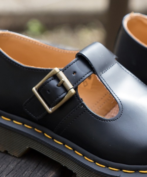 Dr. Martens 黒 レザー POLLEY Tバーシューズ/ローファー Dr. Martens 黒 レザー POLLEY Tバーシューズ/ローファー POLLEY