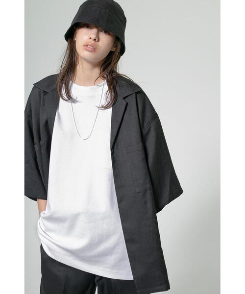 MONKEY TIME（モンキータイム）の「＜monkey time＞ PE/TWL LAPEL SHT/シャツ（シャツ/ブラウス・メンズ・ブラック/ダークグリーン/ナチュラル・MEDIUM/LARGE/X-LARGE/SMALL）」の5枚目の写真