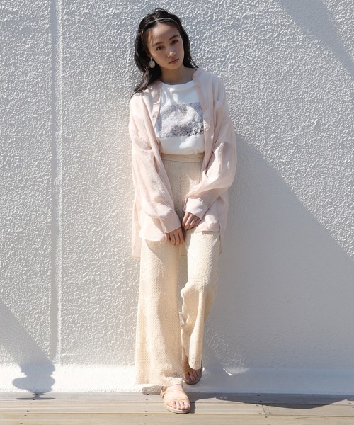 one after another NICE CLAUP（ワンアフターアナザーナイスクラップ）の「レースパンツ（その他パンツ・レディース・オフホワイト/サックスブルー/ベージュ・FREE）」の16枚目の写真