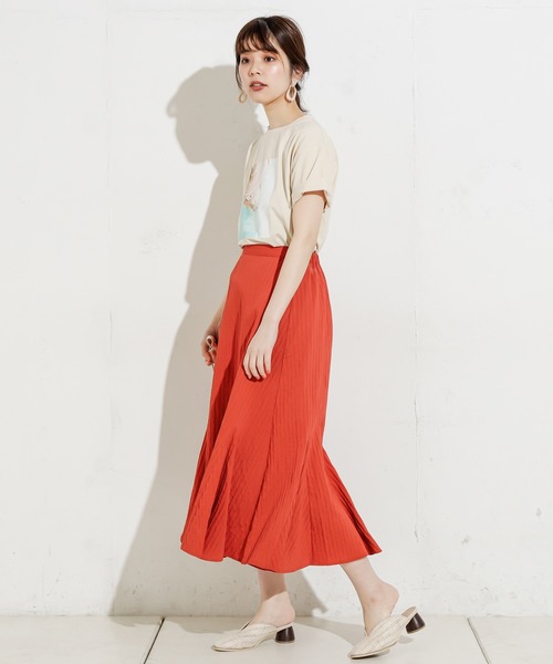 natural couture（ナチュラルクチュール）の「アソート女の子カラーフォトT（Tシャツ/カットソー・レディース・グレー/オフホワイト/ブルー/ライトベージュ・FREE）」の9枚目の写真