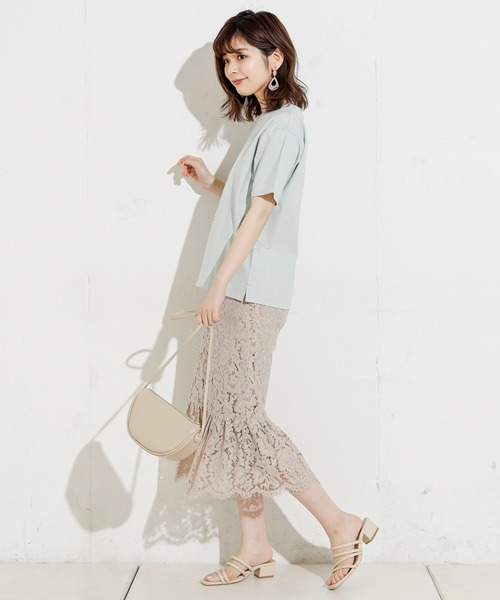 natural couture（ナチュラルクチュール）の「アソート女の子カラーフォトT（Tシャツ/カットソー・レディース・グレー/オフホワイト/ブルー/ライトベージュ・FREE）」の12枚目の写真