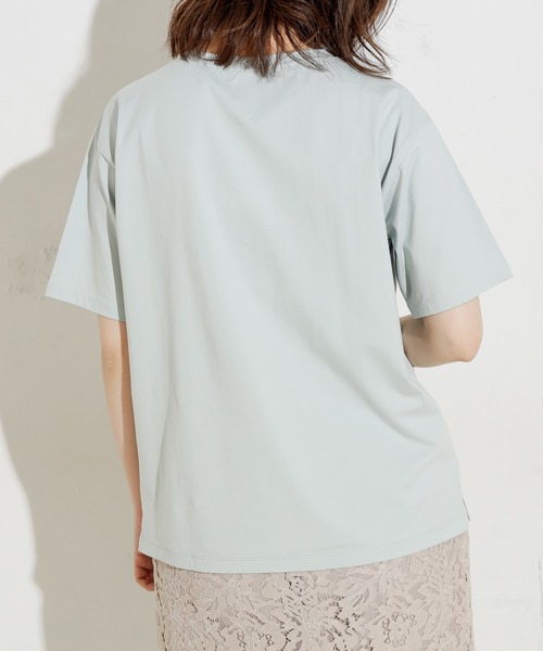 natural couture（ナチュラルクチュール）の「アソート女の子カラーフォトT（Tシャツ/カットソー・レディース・グレー/オフホワイト/ブルー/ライトベージュ・FREE）」の7枚目の写真