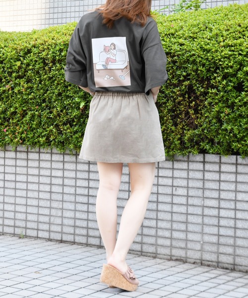 PairPair(ペアペア)の「カップル掃除プリントT(ユニセックス)(Tシャツ/カットソー・レディース・ライトブルー/オフホワイト/ホワイト/サックスブルー/スミクロ/チャコールグレー・FREE)」の12枚目の写真