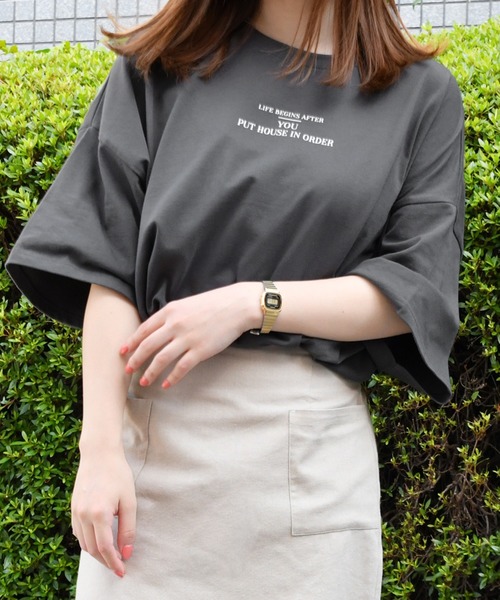 PairPair(ペアペア)の「カップル掃除プリントT(ユニセックス)(Tシャツ/カットソー・レディース・ライトブルー/オフホワイト/ホワイト/サックスブルー/スミクロ/チャコールグレー・FREE)」の13枚目の写真