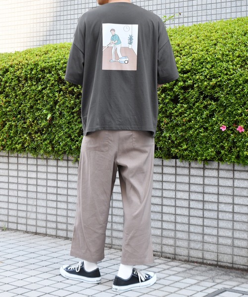 PairPair(ペアペア)の「カップル掃除プリントT(ユニセックス)(Tシャツ/カットソー・レディース・ライトブルー/オフホワイト/ホワイト/サックスブルー/スミクロ/チャコールグレー・FREE)」の18枚目の写真