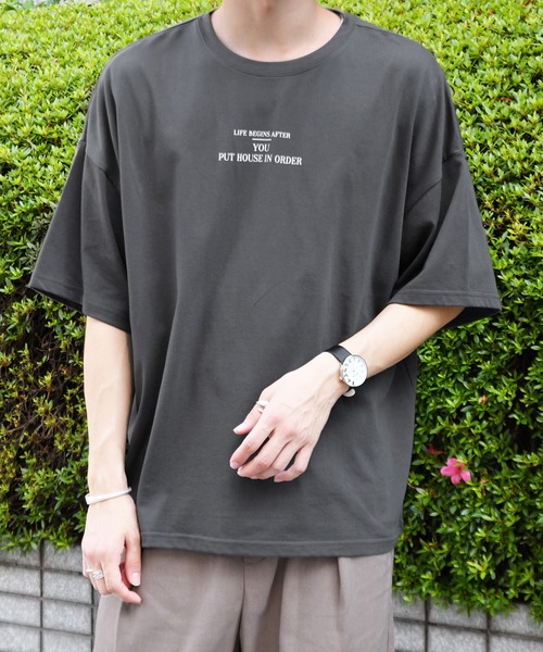 PairPair(ペアペア)の「カップル掃除プリントT(ユニセックス)(Tシャツ/カットソー・レディース・ライトブルー/オフホワイト/ホワイト/サックスブルー/スミクロ/チャコールグレー・FREE)」の19枚目の写真