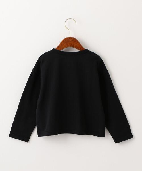 green label relaxing(グリーンレーベルリラクシング)の「〔WEB限定〕ミニ裏毛 スウェット カーディガン(カーディガン/ボレロ・キッズ・ナチュラル/ブラック/コバルトブルー/ライトブルー/ベージュ・145/155/135/105/125/115)」の10枚目の写真