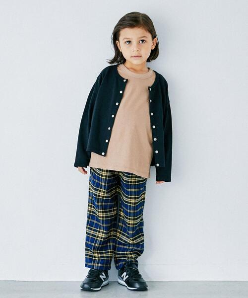 green label relaxing(グリーンレーベルリラクシング)の「〔WEB限定〕ミニ裏毛 スウェット カーディガン(カーディガン/ボレロ・キッズ・ナチュラル/ブラック/コバルトブルー/ライトブルー/ベージュ・145/155/135/105/125/115)」の14枚目の写真