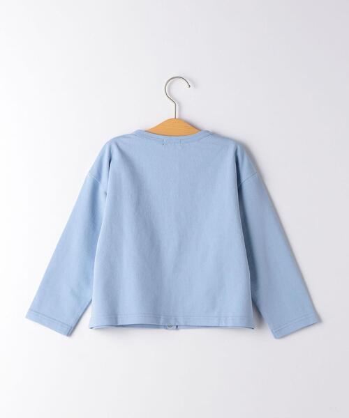 green label relaxing(グリーンレーベルリラクシング)の「〔WEB限定〕ミニ裏毛 スウェット カーディガン(カーディガン/ボレロ・キッズ・ナチュラル/ブラック/コバルトブルー/ライトブルー/ベージュ・145/155/135/105/125/115)」の21枚目の写真