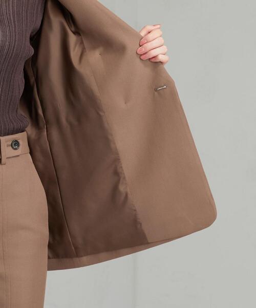 green label relaxing(グリーンレーベルリラクシング)の「◆FM オックス ダブルブレスト ジャケット(テーラードジャケット・レディース・ネイビー/モカ/ダークグリーン・38/40/36/34)」の20枚目の写真