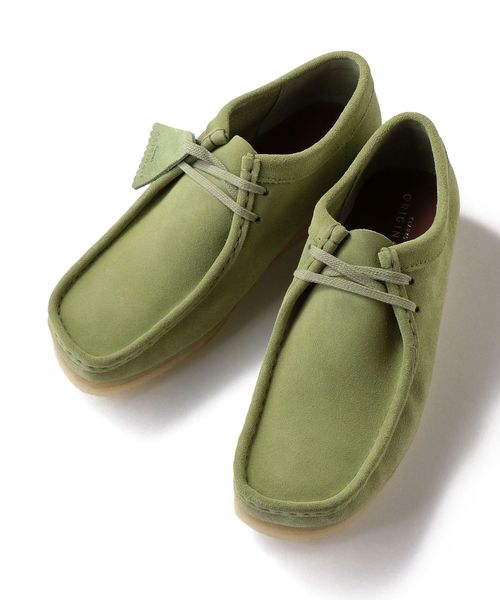 Clarks（クラークス）の「Clarks: WALLABEE LOW/ワラビー ロー（ブーツ・メンズ・ピンク/ライトグリーン/ナチュラル・90/80/85/95/70/65/75）」の2枚目の写真