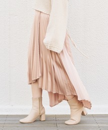 Chico | サテンラップアシメプリーツスカート(スカート)