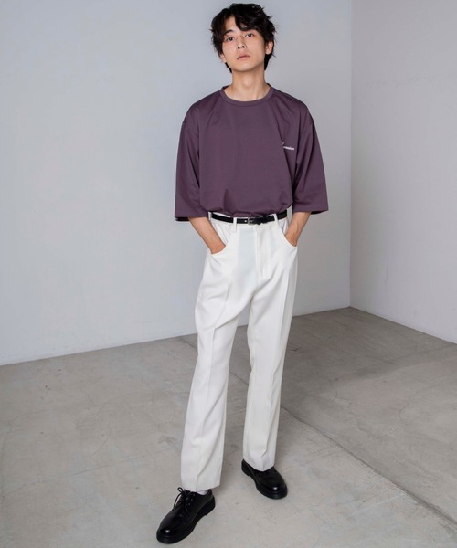 WEGO（ウィゴー）の「WEGO/グラフィックアートビッグシルエットT（Tシャツ/カットソー・メンズ・パープル系その他/ホワイト・MEDIUM/LARGE）」の9枚目の写真