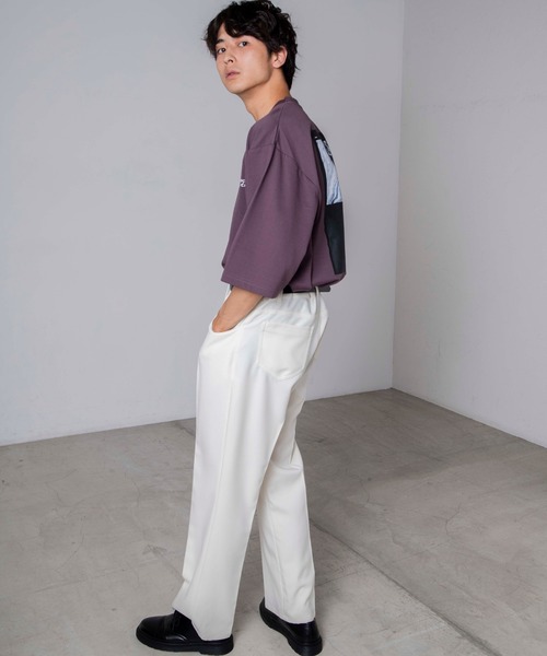 WEGO（ウィゴー）の「WEGO/グラフィックアートビッグシルエットT（Tシャツ/カットソー・メンズ・パープル系その他/ホワイト・MEDIUM/LARGE）」の7枚目の写真