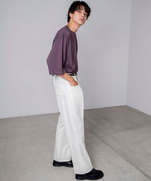 WEGO（ウィゴー）の「WEGO/グラフィックアートビッグシルエットT（Tシャツ/カットソー・メンズ・パープル系その他/ホワイト・MEDIUM/LARGE）」の6枚目の写真