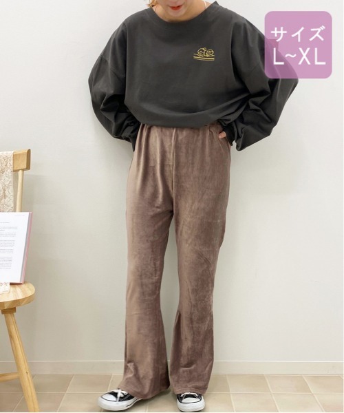 apres jour(アプレジュール)の「【大きいサイズ】ベロアイージーパンツ【ZOZOTOWN限定アイテム】(その他パンツ・レディース・アイボリー/ラベンダー/ライトベージュ/モカ・X-LARGE)」の9枚目の写真