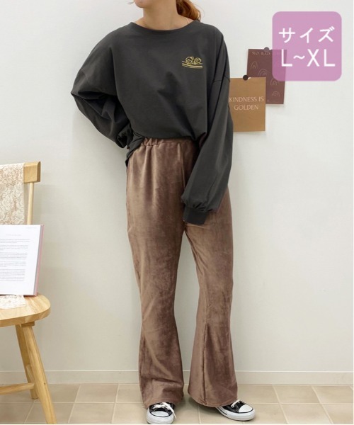 apres jour(アプレジュール)の「【大きいサイズ】ベロアイージーパンツ【ZOZOTOWN限定アイテム】(その他パンツ・レディース・アイボリー/ラベンダー/ライトベージュ/モカ・X-LARGE)」の11枚目の写真