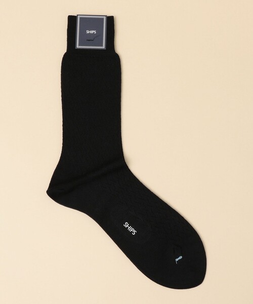 SHIPS（シップス）の「SHIPS:  へリンボーン コットン ドレス ソックス（ソックス/靴下・メンズ・ブラック/ネイビー/カーキ/ダークブルー/マルチ/グレー系その他・ONE SIZE）」の6枚目の写真