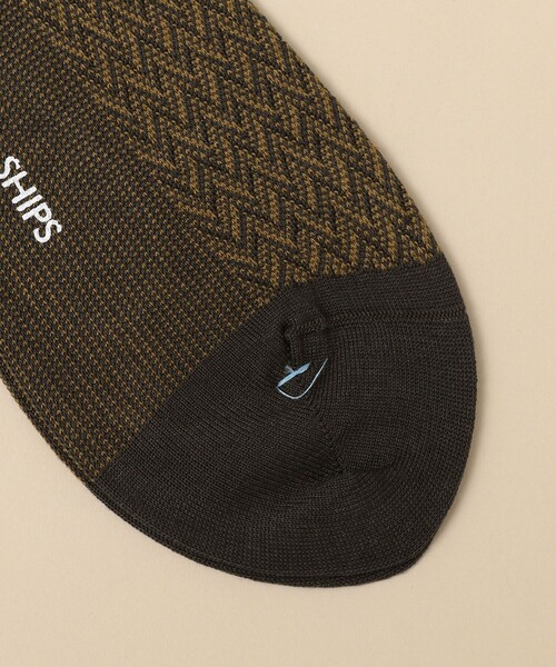 SHIPS（シップス）の「SHIPS:  へリンボーン コットン ドレス ソックス（ソックス/靴下・メンズ・ブラック/ネイビー/カーキ/ダークブルー/マルチ/グレー系その他・ONE SIZE）」の9枚目の写真