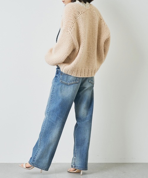 Whim Gazette カシミア　モヘアカーディガン Whim Gazette(ウィム ガゼット)の【LES TRICOTS D'O】別注 モヘヤ