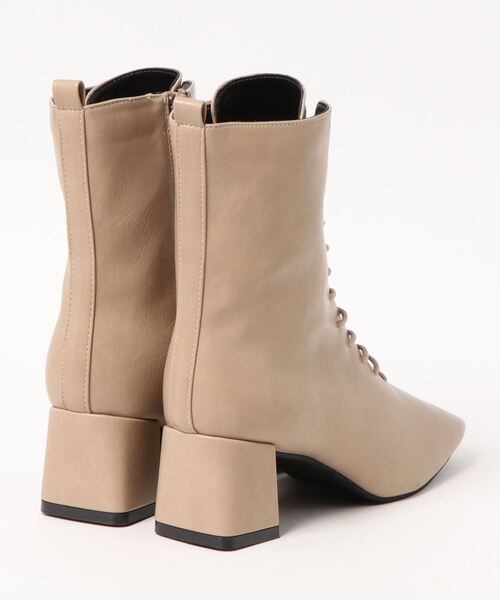 natural couture（ナチュラルクチュール）の「レディレースアップブーツ（その他シューズ・レディース・ブラック/ベージュ・MEDIUM/LARGE）」の3枚目の写真