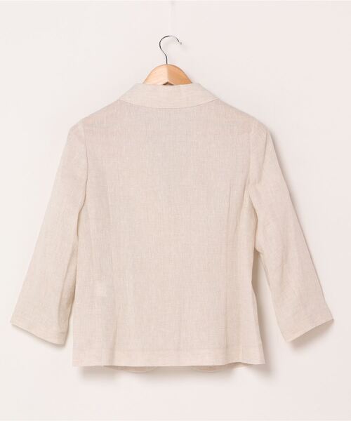 HANAE MORI(ハナエモリ)の「【HANAE MORI】先染ピンヘッド ジャケット(その他アウター・レディース・ベージュ/ブルー・40/38)」の3枚目の写真