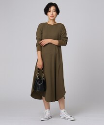 UNTITLED（アンタイトル）の「【洗える】ウーリーワッフルロングワンピース（ワンピース・レディース）」
