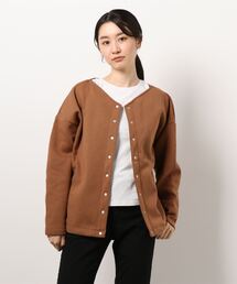 【C-FORT POINT】裏フリース２ＷＡＹカーディガン　前後２WAY仕様