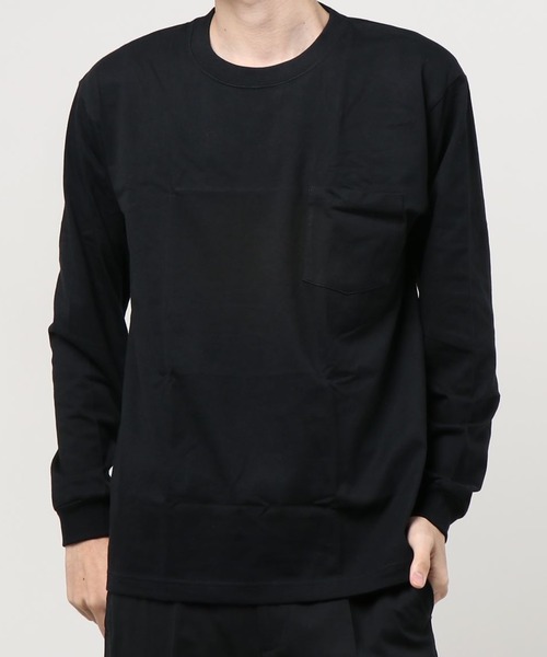 HANES(ヘインズ)の「【Hanes/ヘインズ】 BEEFY LONG SLEEVE ポケットTシャツ 1P クルーネック Tシャツ(Tシャツ/カットソー・メンズ・ホワイト/ブラック/グレー/ネイビー・L/M/XL)」の9枚目の写真