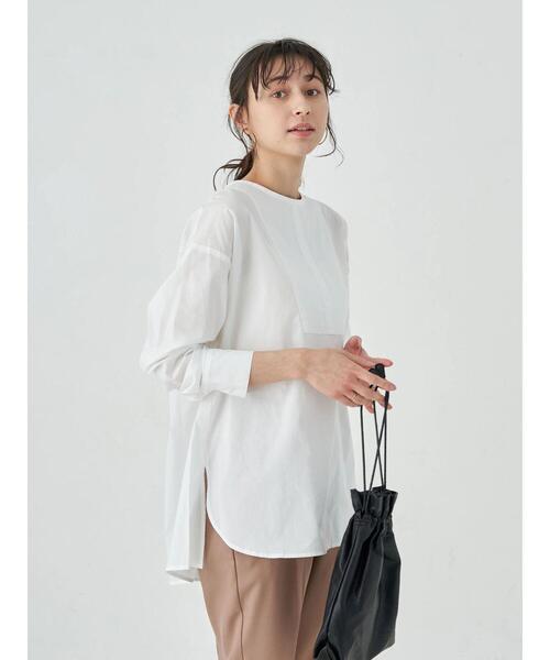 earth music&ecology(アースミュージックアンドエコロジー)の「バックスリットシャツチュニック *(Tシャツ/カットソー・レディース・アイボリー/ライトグレー/ブラック/モカ・FREE)」の12枚目の写真