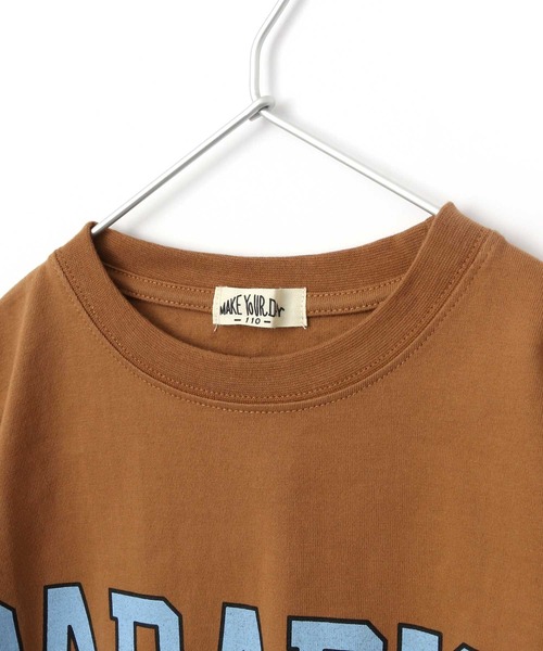 MAKE YOUR DAY（メイクユアデイ）の「PARADISE Tシャツ■80～140cm（Tシャツ/カットソー・キッズ・チャコールグレー/ベージュ/ブラウン・90/100/110/120/80/130/140）」の10枚目の写真