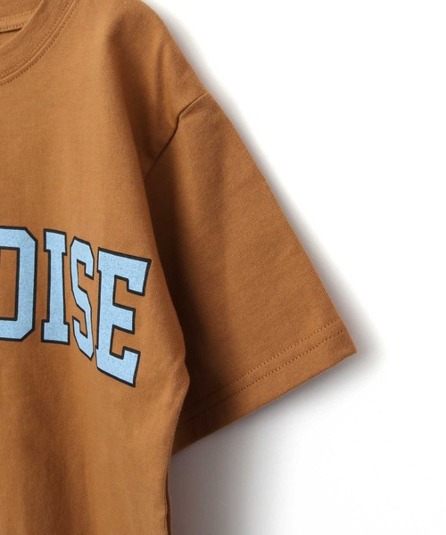 MAKE YOUR DAY（メイクユアデイ）の「PARADISE Tシャツ■80～140cm（Tシャツ/カットソー・キッズ・チャコールグレー/ベージュ/ブラウン・90/100/110/120/80/130/140）」の8枚目の写真