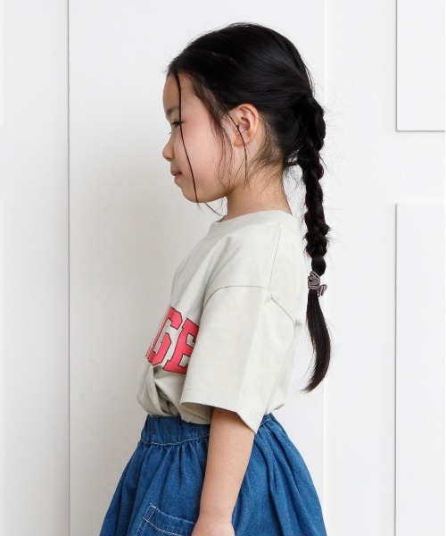 MAKE YOUR DAY（メイクユアデイ）の「PARADISE Tシャツ■80～140cm（Tシャツ/カットソー・キッズ・チャコールグレー/ベージュ/ブラウン・90/100/110/120/80/130/140）」の14枚目の写真