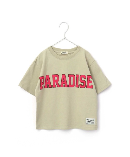 MAKE YOUR DAY（メイクユアデイ）の「PARADISE Tシャツ■80～140cm（Tシャツ/カットソー・キッズ・チャコールグレー/ベージュ/ブラウン・90/100/110/120/80/130/140）」の18枚目の写真