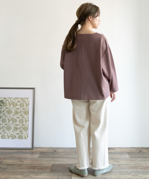 ITEMS URBANRESEARCH（アイテムズ アーバンリサーチ）の「ルーズカツラギフリンジパンツ（その他パンツ・レディース・チャコールグレー/ベージュ/オフホワイト・FREE）」の7枚目の写真