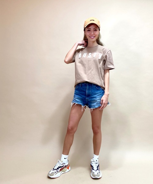 RUSTY(ラスティ)の「RUSTY/ラスティ― スマイリーバックプリントTシャツ 921504(Tシャツ/カットソー・レディース・ホワイト/ブラック/ベージュ/パープル・M/L)」の19枚目の写真
