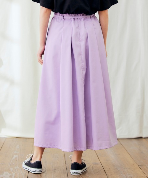 PURIL（ピュリル）の「【PURIL】ウェストリボン付き タックフレア スカート（スカート・レディース・ベージュ/ネイビー/ライラック・S/M）」の20枚目の写真