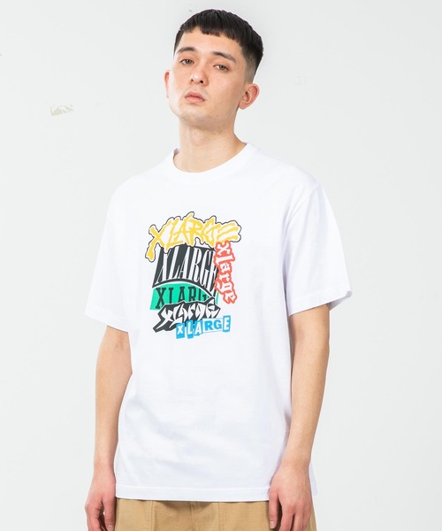 XLARGE（エクストララージ）の「S/S TEE STICKER BOMB（Tシャツ/カットソー・メンズ・ブラック/ホワイト/オレンジ・M/S/L/XL）」の2枚目の写真