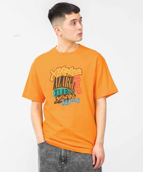 XLARGE（エクストララージ）の「S/S TEE STICKER BOMB（Tシャツ/カットソー・メンズ・ブラック/ホワイト/オレンジ・M/S/L/XL）」の3枚目の写真