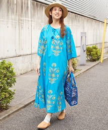 チャイハネ | 【チャイハネ】ブロックプリント リモーネワンピース(ワンピース)
